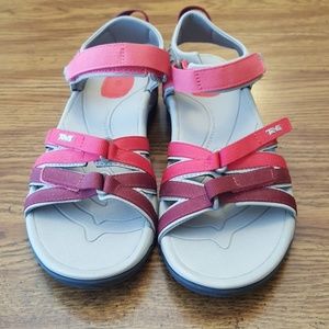 8.5 Pink and Gray Teva Sandals